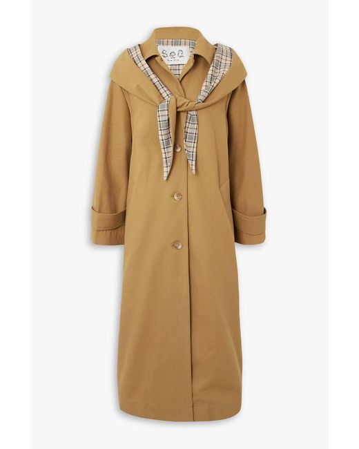 Sea Natural Beatriz Layered Belted Cotton Trench Coat