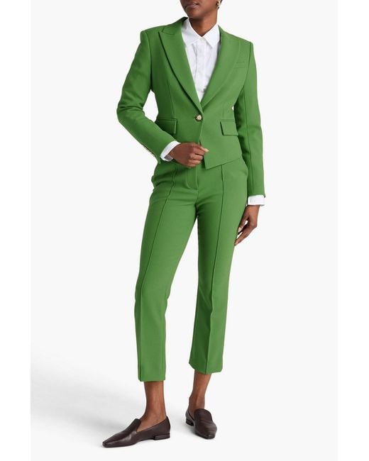 Veronica Beard Green Hosanna Dickey Woven Blazer
