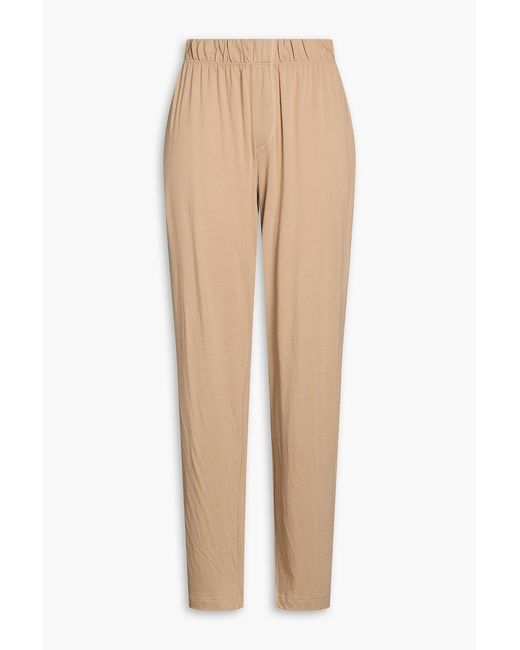 ÉTERNE Gray Cotton And Modal-Blend Jersey Track Pants