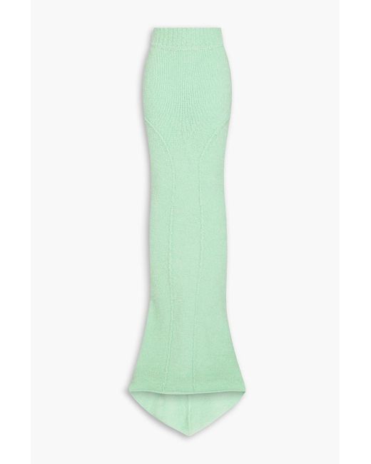 Rick Owens Green Gestrickter maxirock