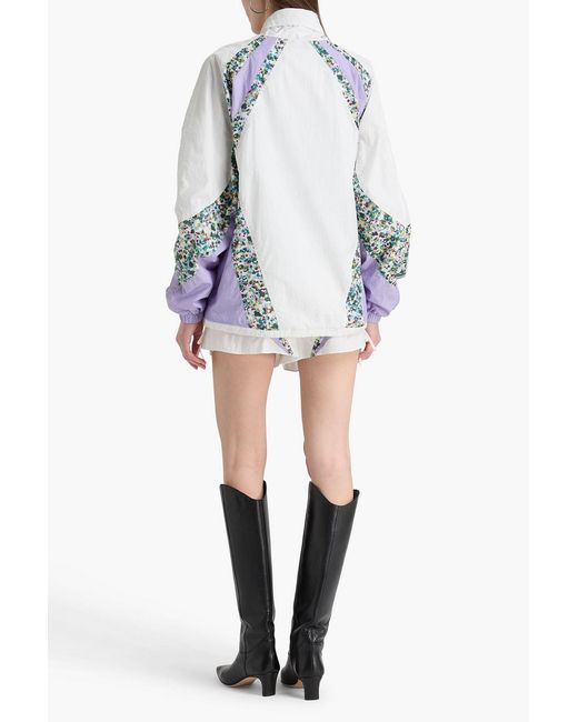 Isabel Marant Blue Midaiazi Printed Shell Track Jacket