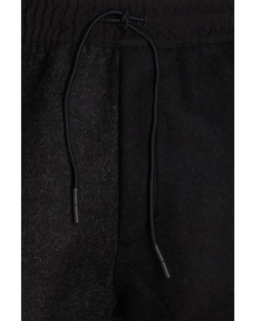 Y-3 Black Wool-blend Felt Sweatpants for men