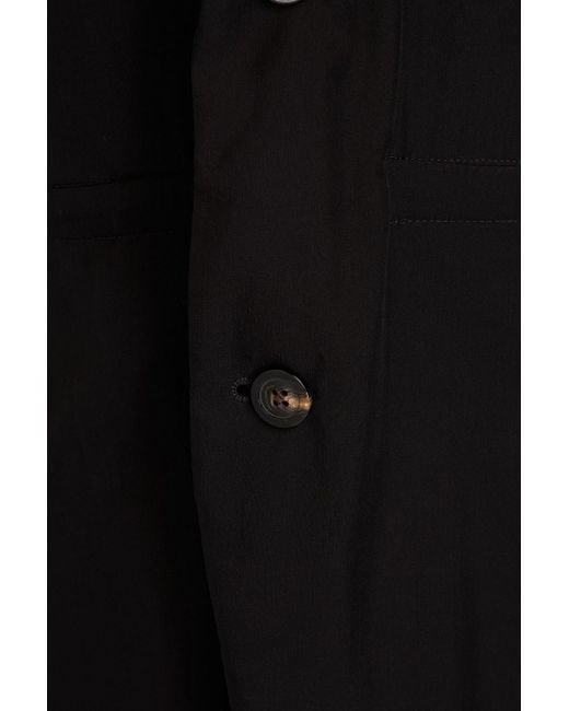 Rick Owens Black Silk-chiffon Coat for men