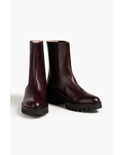 Theory Brown Leather Chelsea Boots