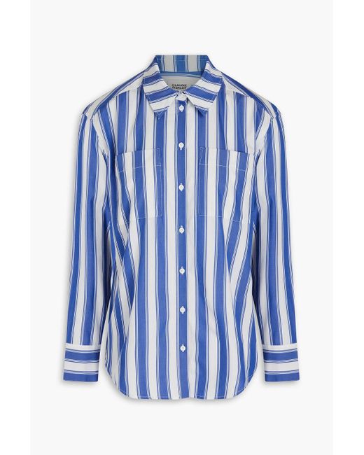 Claudie Pierlot Blue Striped Cotton-poplin Shirt