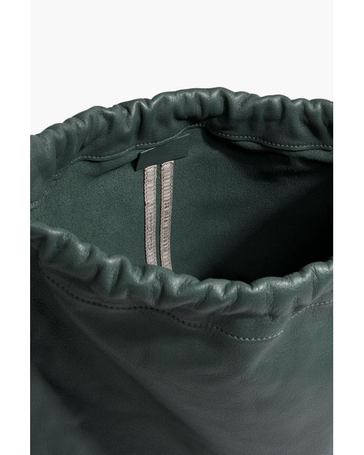 Rick Owens Green Leather Backpack
