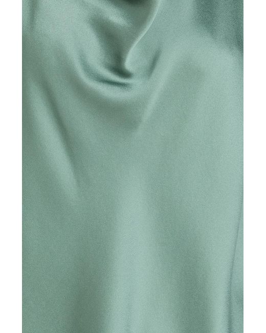 Vince Green Silk-satin Crepe Top