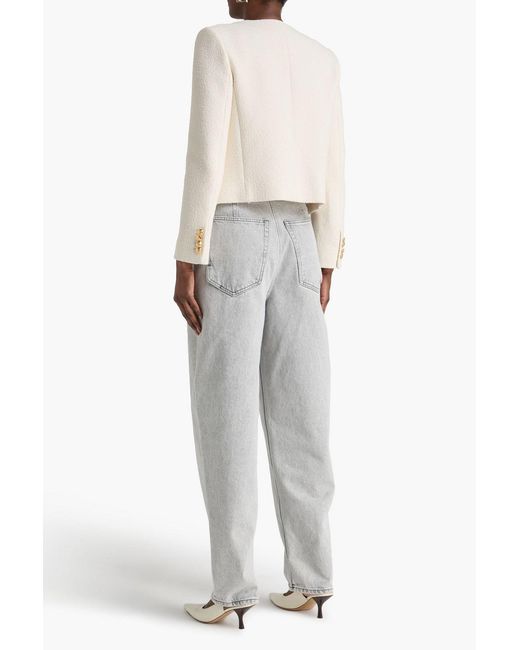 Nili Lotan White Patti Cotton-Blend Tweed Jacket