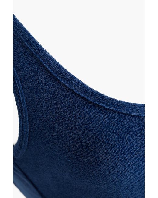 Zimmermann Blue Cotton-blend Terry Swimsuit