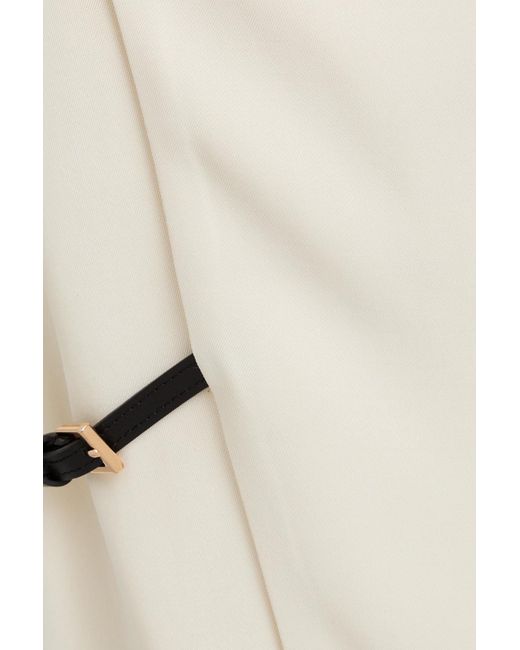 Loulou de Saison Natural Samba Wrap-effect Twill Top