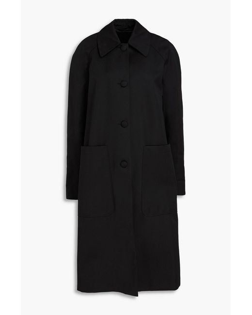 Officine Generale Black Ombelina Twill Coat