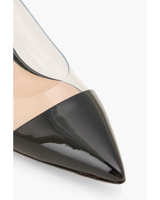 Gianvito Rossi Black Plexi 55 Patent-Leather And Pvc Pumps