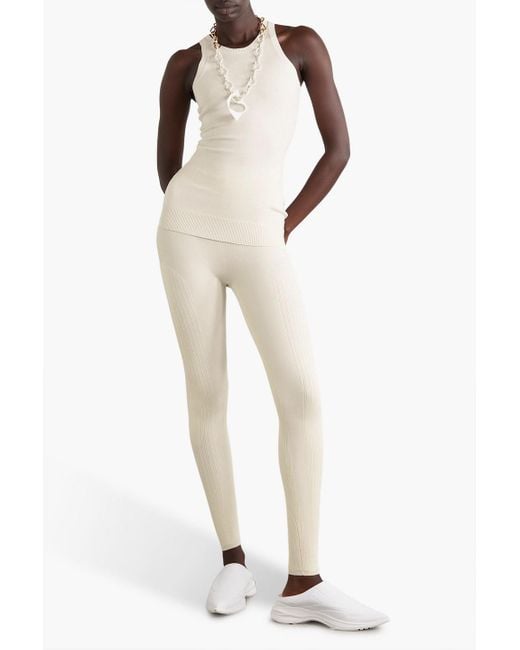 AZ FACTORY White Mybody leggings aus stretch-strick