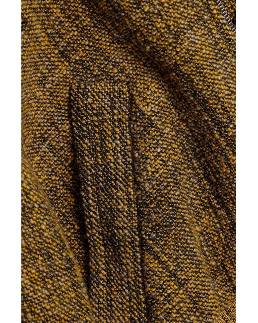 Victoria Beckham Brown Wool-blend Bouclé-tweed Jacket
