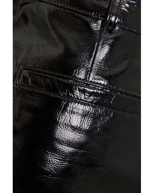 Muubaa Black Betty Patent-leather Wide-leg Pants
