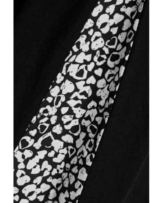 10 Crosby Derek Lam Black Ella midikleid aus baumwollpopeline mit falten und print