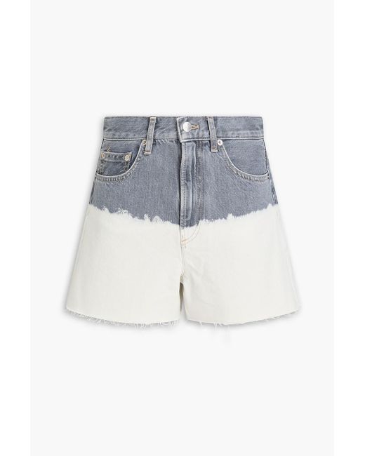 Maje Blue Bleached Denim Shorts