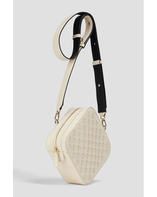 Serapian White Crossbody bag "petra" aus geflochtenem leder