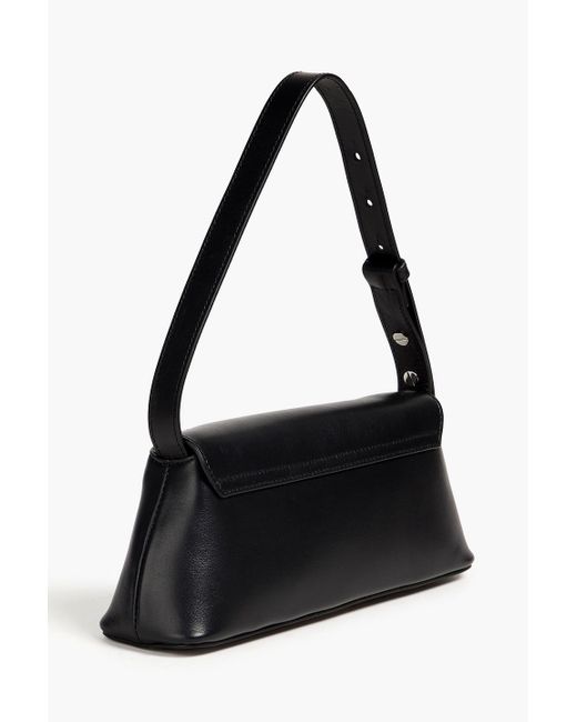 Elleme Black Eva Baguette Embellished Leather Shoulder Bag