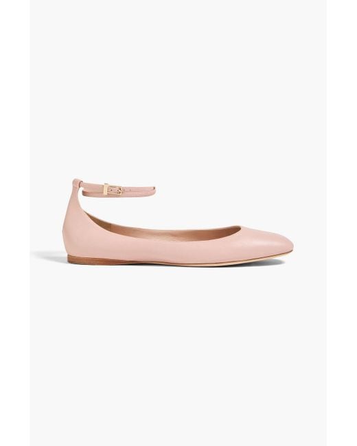 Giorgio Armani Pink Leather Ballet Flats
