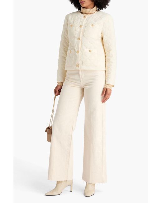 Veronica Beard Natural Shalia Quilted Shell Jacket