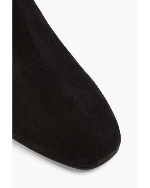 Bally Black Beloaras 40 Buckled Suede Knee Boots