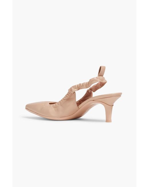 Gianvito Rossi Pink Alina Leather Slingback Pumps