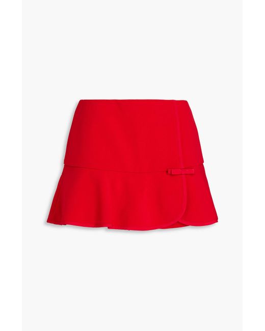 RED Valentino Red Fluted Crepe Mini Skirt