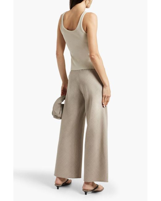 A.Emery White Myrna Wool-twill Wide-leg Pants