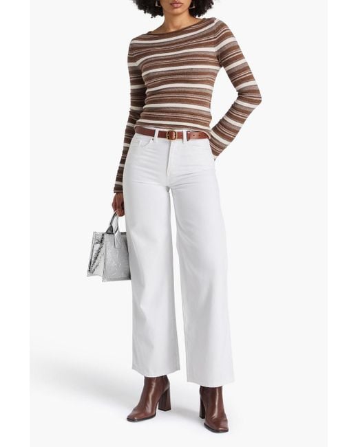 Claudie Pierlot White High-rise Wide-leg Jeans