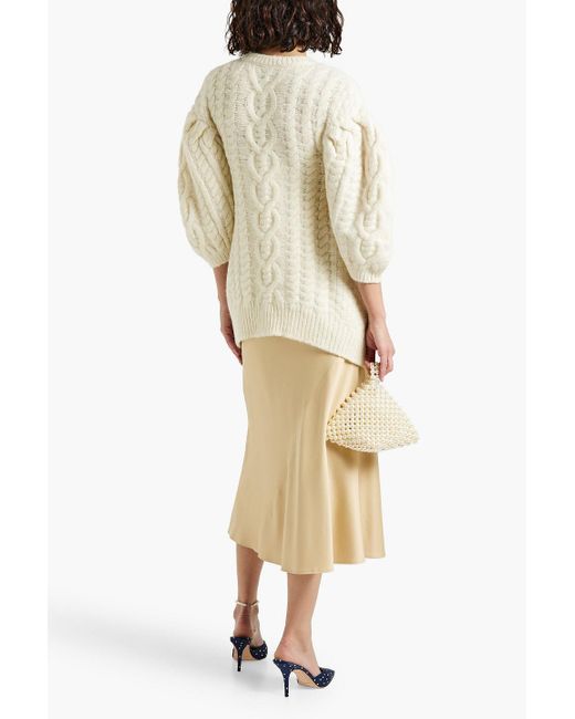 Simone Rocha Natural Cable-knit Alpaca-blend Sweater