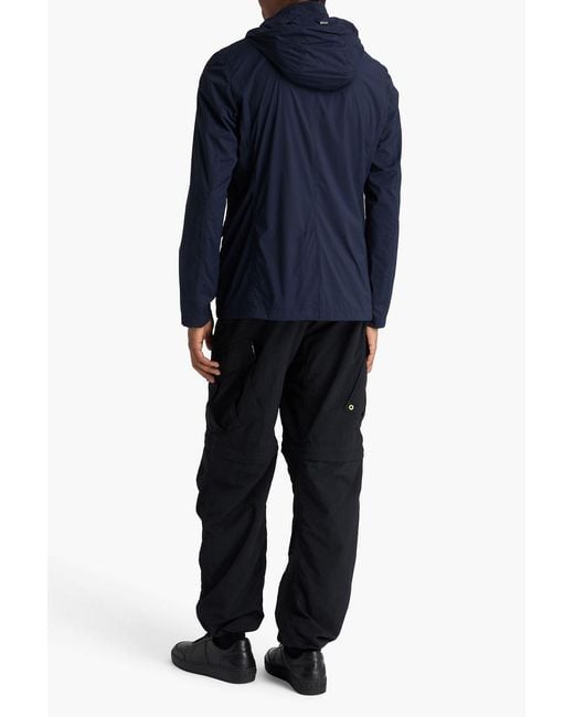 Herno Blue Shell Hooded Jacket for men