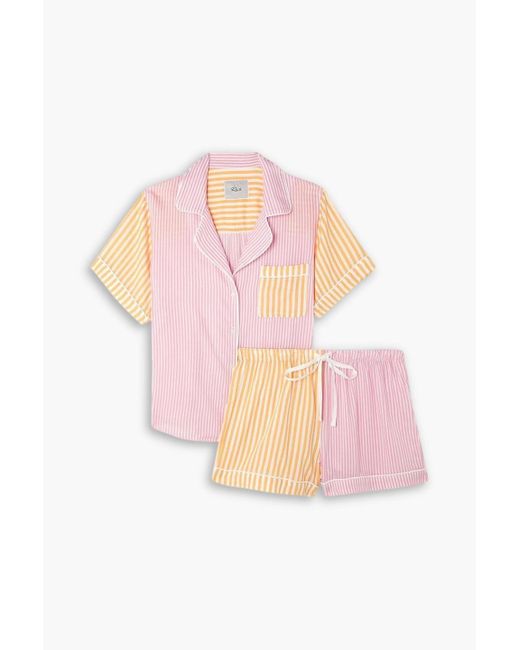 Rails Pink Darcie Patchwork Striped Flannel Pajama Set