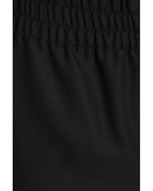 By Malene Birger Black Remi Cropped Twill Straight-leg Pants