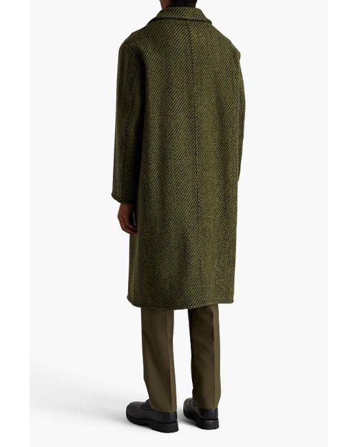 Jil Sander Green Wool-blend Bouclé Coat for men