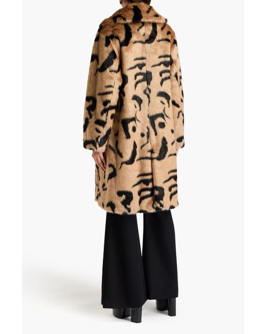 Diane von Furstenberg Natural Merida Leopard-print Faux Fur Coat