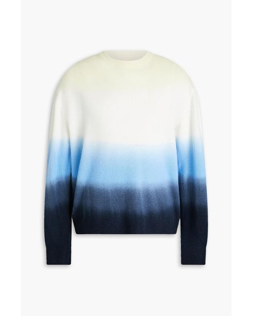 Jil Sander Blue Dégradé Wool Sweater for men