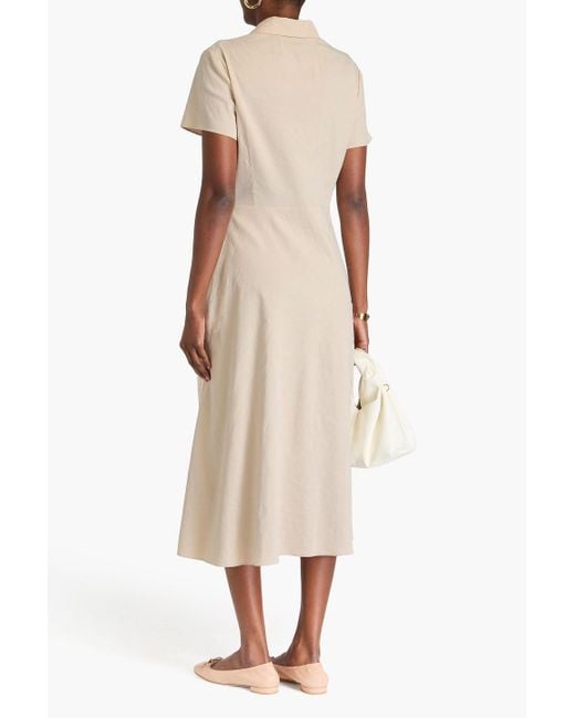 Theory Natural Hemdkleid aus einer leinenmischung in midilänge