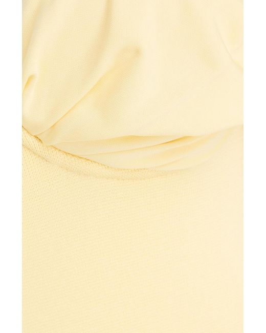 Jonathan Simkhai Metallic Amarantha Off-The-Shoulder Stretch-Jersey And Stretch-Knit Maxi Dress