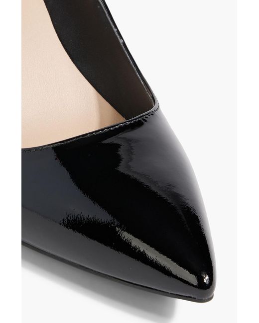 Stuart Weitzman Black Dancer 75 Patent-Leather Pumps