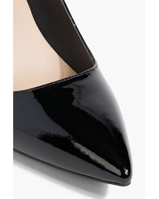 Stuart Weitzman Black Dancer 75 Patent-Leather Pumps