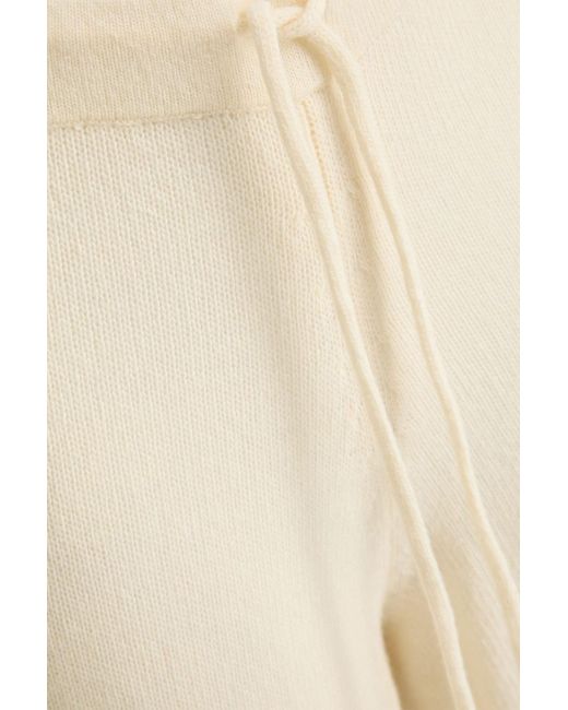 Theory White Wool And Cashmere-Blend Track Pants
