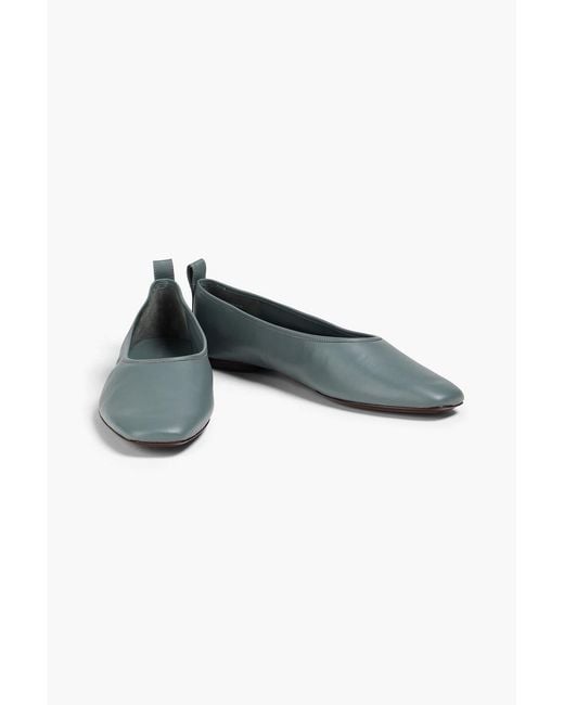 Vince Blue Vivian Leather Ballet Flats
