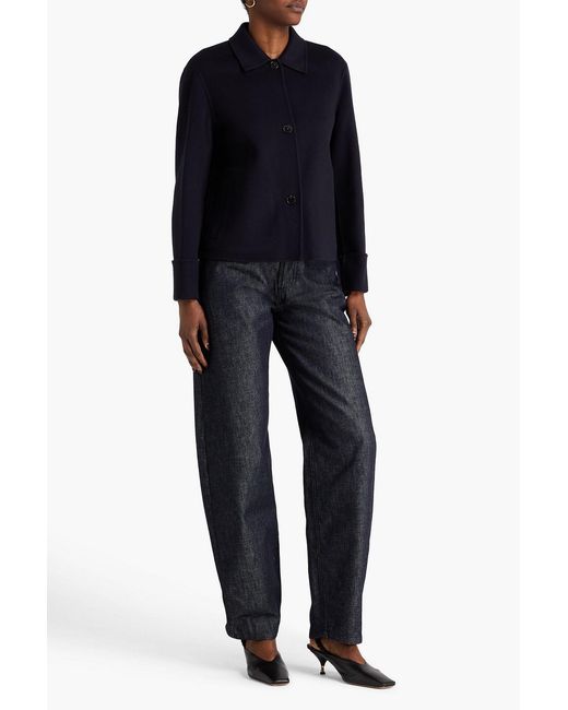Theory Blue Wool And Cashmere-blend Jacket