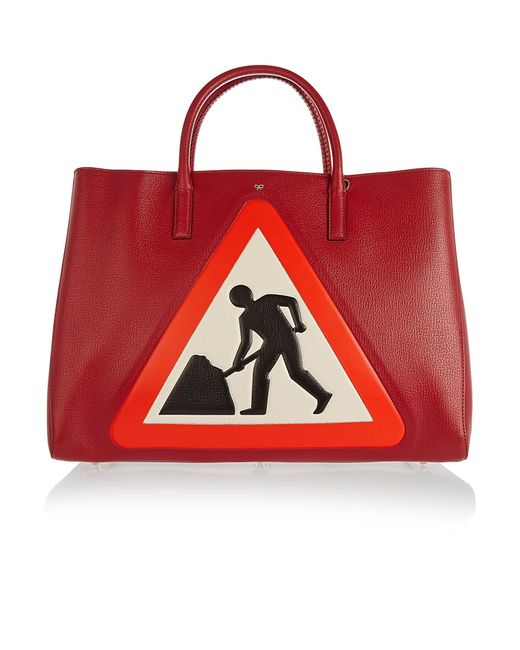 Anya Hindmarch Ebury Maxi Men At Work Textured-leather Tote