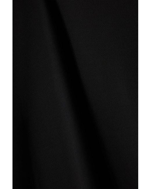 Jil Sander Black Twill-Trimmed Jersey Top