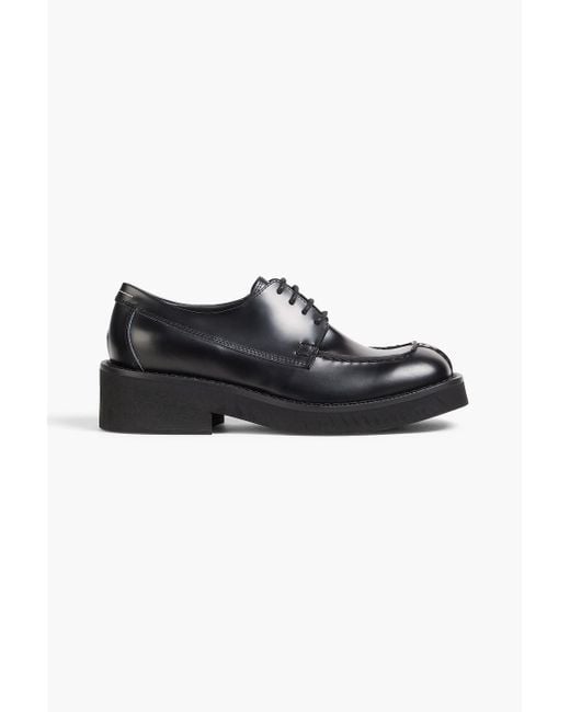 MM6 by Maison Martin Margiela Black Leather Derby Shoes for men