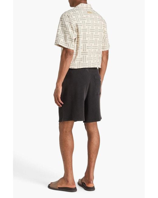 J.W. Anderson Black Waffle-Knit Cotton Shorts for men