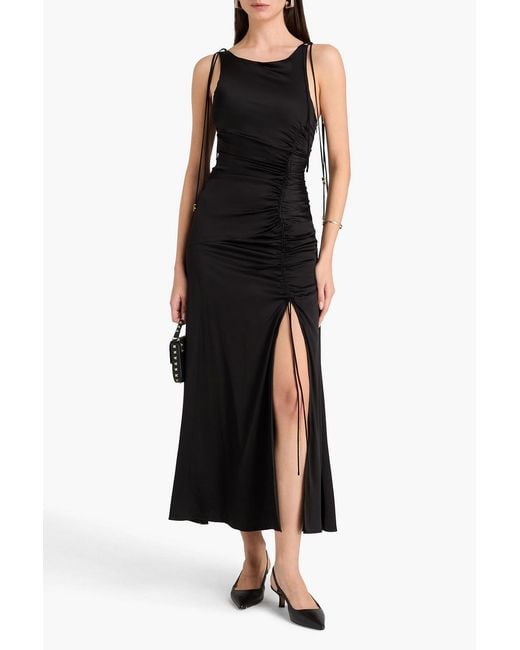 ganni stretch satin dress Ganni - Silk Stretch Satin Slip Dress
