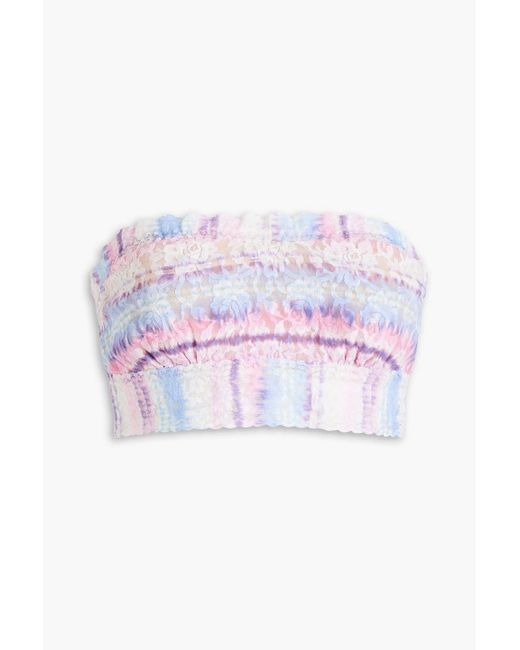 Hanky Panky Multicolor Tie-dyed Stretch-lace Bandeau Bra